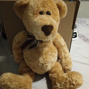GUND Brown Tan Teddy Bear Plush  Vintage 15Inch BearSnickles 2465